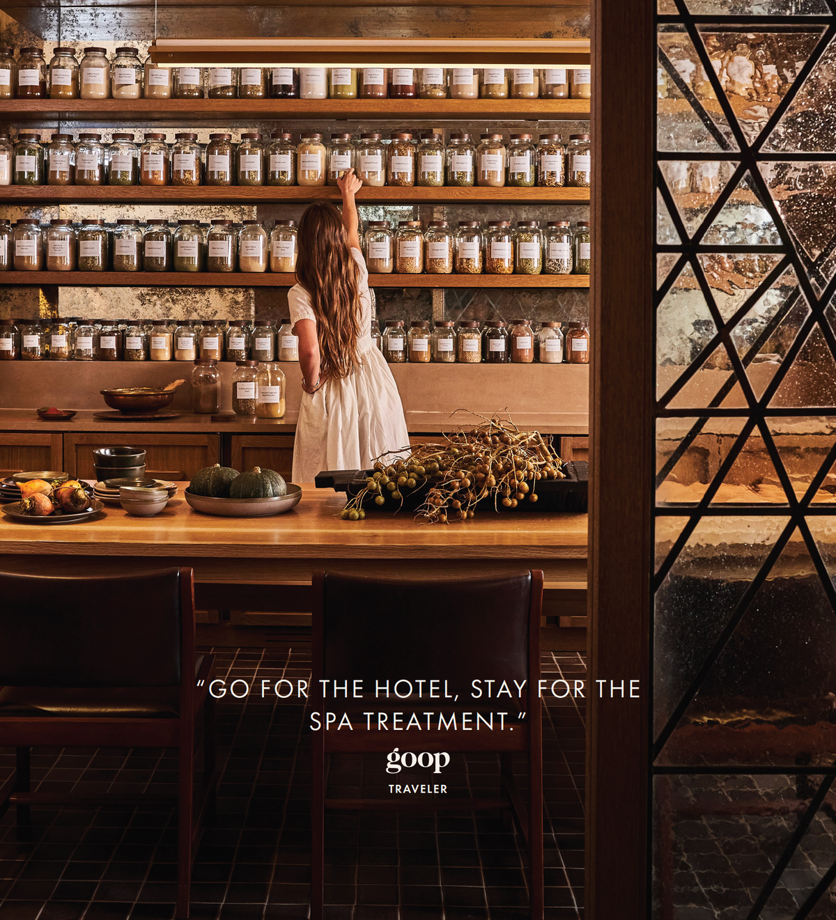 Go for the hotel, stay for the spa treatment, quote by goop